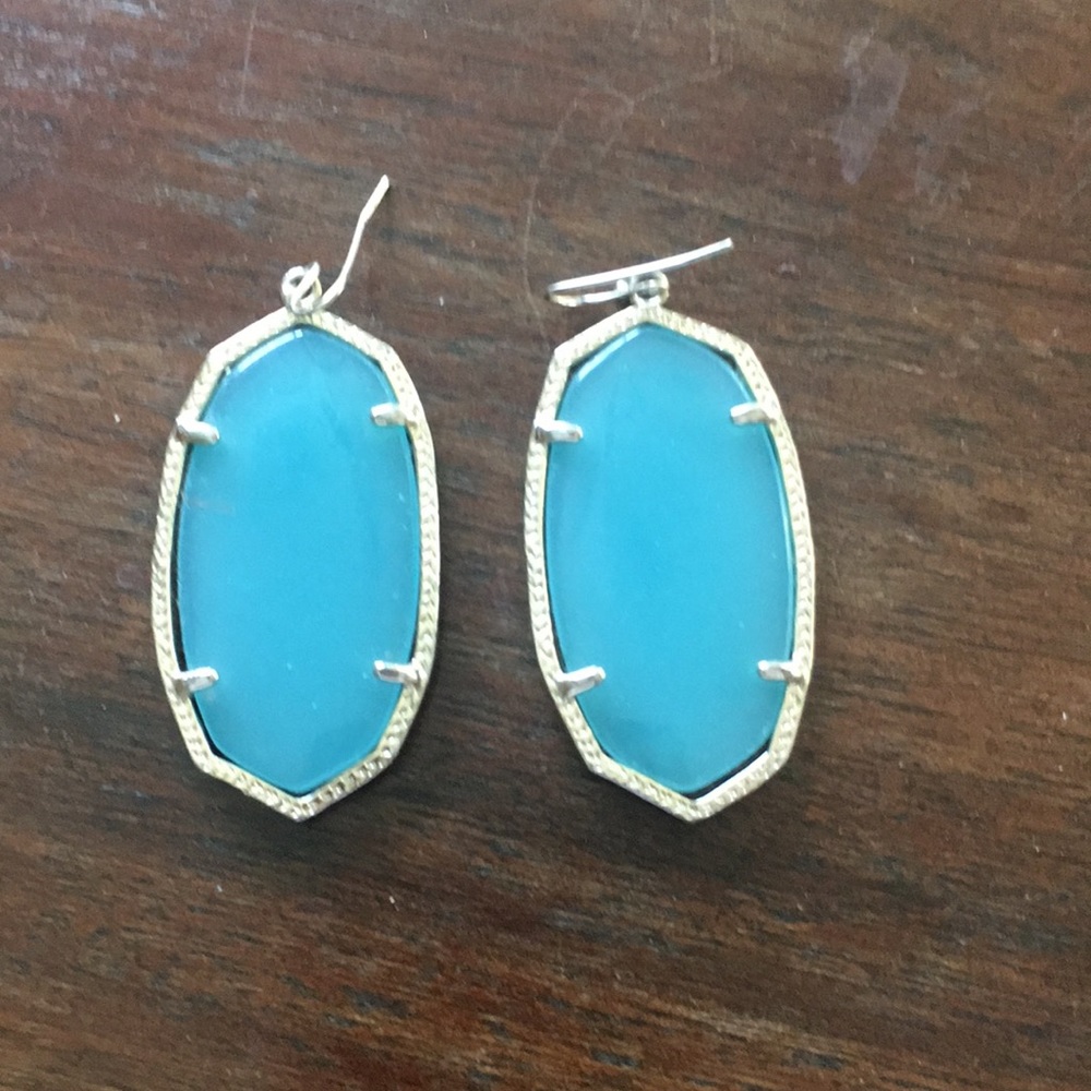 Blue statement earrings